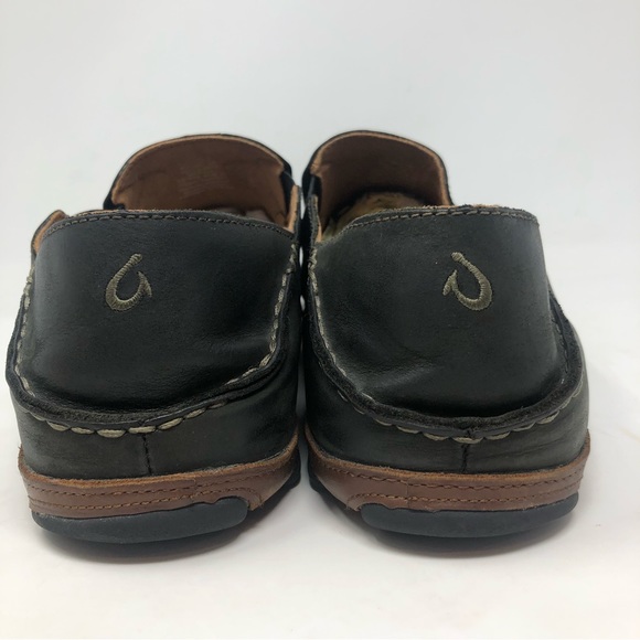 OluKai Men’s Moloa Black Slip On Loafers - Picture 5 of 10